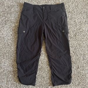 Eddie Bauer Women Black Hiking Pants Size 8 Lightweight Travel Utility Outdoor